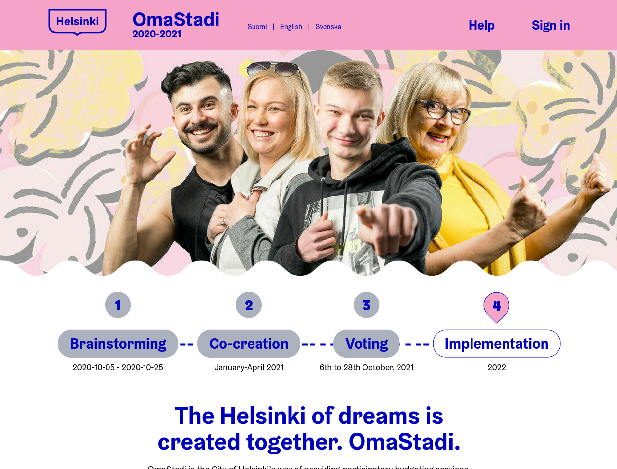 OmaStadi Helsinki screenshot