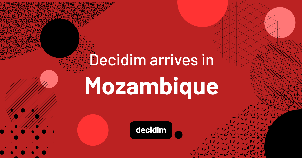 Decidim arrives in Mozambique cover design